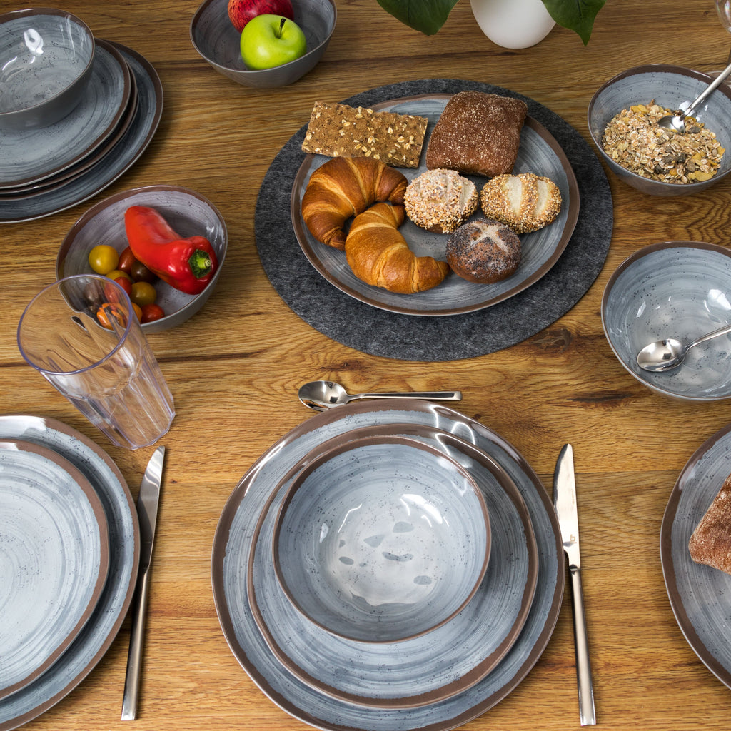 Geschirrset aus Melamin - 4 Personen