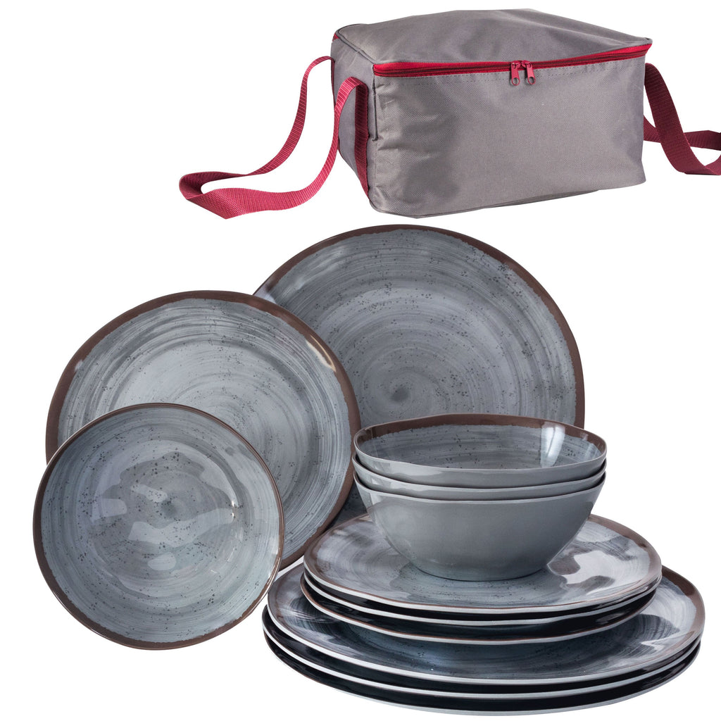 Geschirrset aus Melamin - 4 Personen