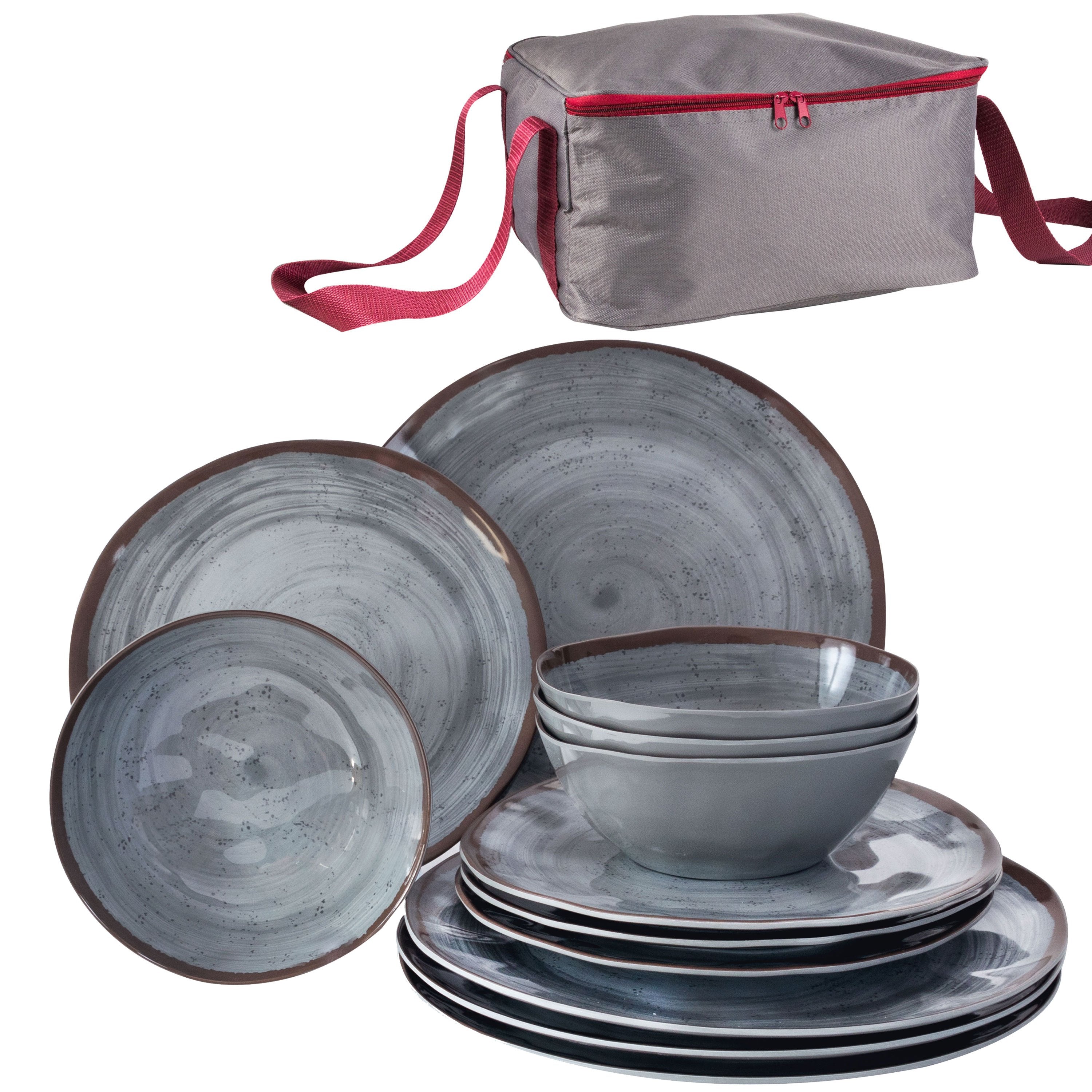 Geschirrset aus Melamin - 4 Personen