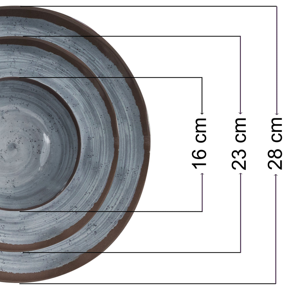 Geschirrset aus Melamin - 4 Personen