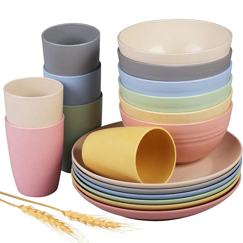 Bunter Geschirrset - 6 Personen