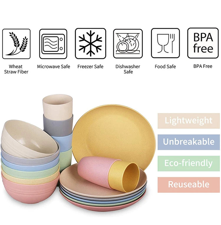 Bunter Geschirrset - 6 Personen